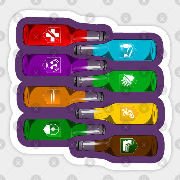 Zombie Perks Take Your Pick on Purple Sticker by LANStudios